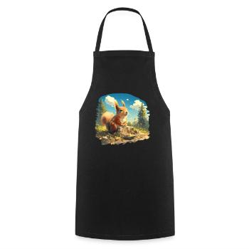 Squirrel - Cooking Apron - black - Front - AI Model Male 185 dark (185cm)
