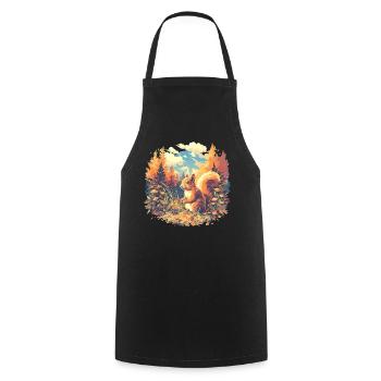 Squirrel - Cooking Apron - black - Front - AI Model Male 185 dark (185cm)
