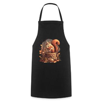 Squirrel - Cooking Apron - black - Front - AI Model Male 185 dark (185cm)
