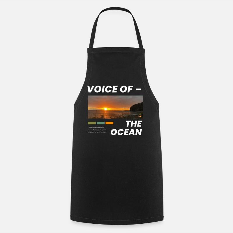 Coucher de soleil sur l’océan - Tablier de cuisine - noir