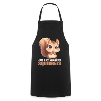 Squirrel - Cooking Apron - black - Front - AI Model Male 185 dark (185cm)