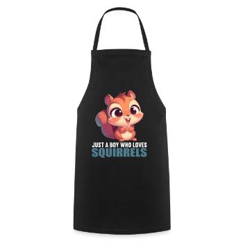Squirrel - Cooking Apron - black - Front - AI Model Male 185 dark (185cm)