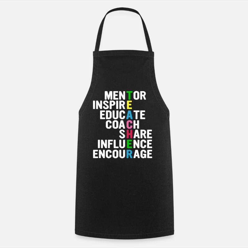 Professeur Acrostichon : Mentorer, Inspirer,... - Tablier de cuisine - noir