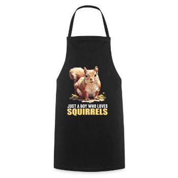 Squirrel - Cooking Apron - black - Front - AI Model Male 185 dark (185cm)