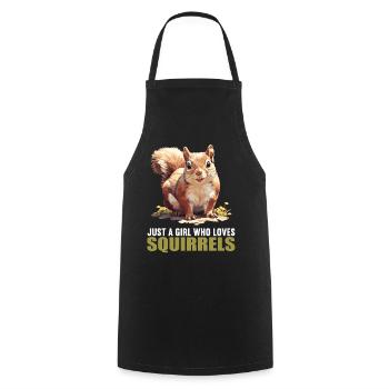 Squirrel - Cooking Apron - black - Front - AI Model Male 185 dark (185cm)