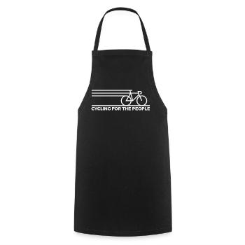 Dynamic Bicycle Line Art Design - Cooking Apron - black - Front - AI Model Male 185 dark (185cm)