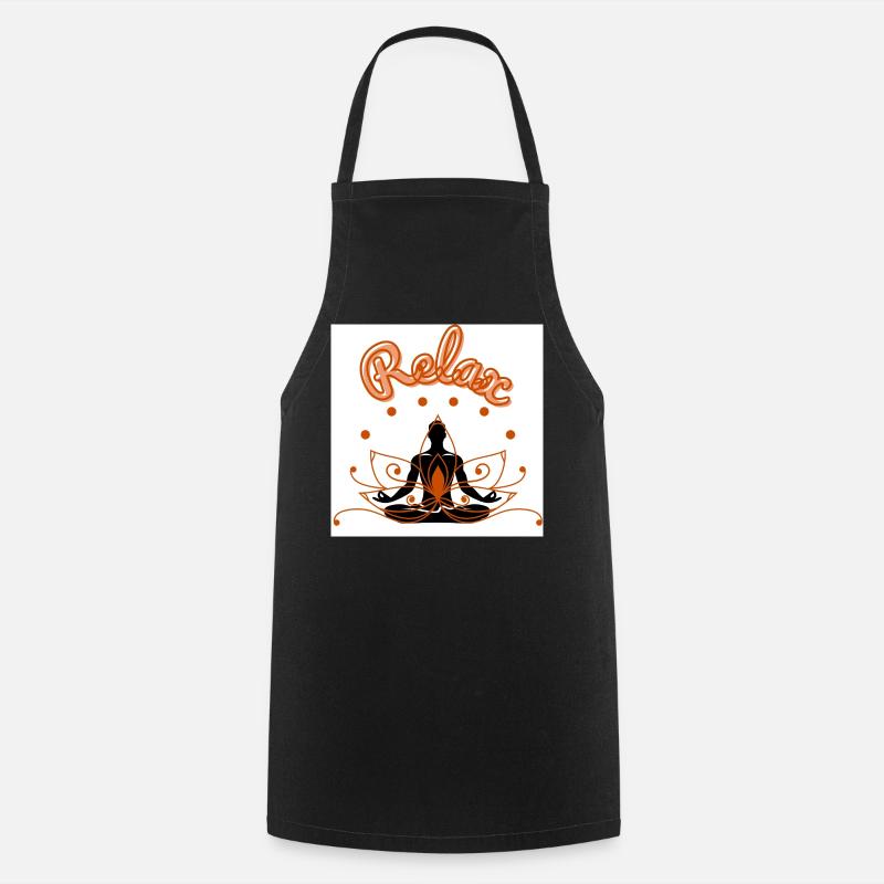 Lotus relaxant Conception de pleine conscience - Tablier de cuisine - noir