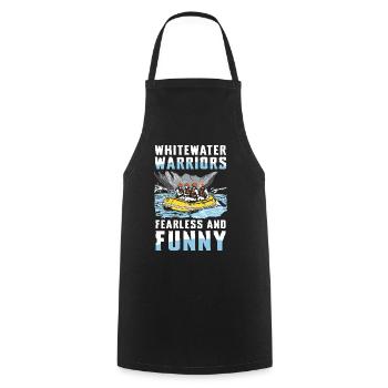 Whitewater Warriors: Fearless and Fun Rafting - Cooking Apron - black - Front - AI Model Male 185 dark (185cm)