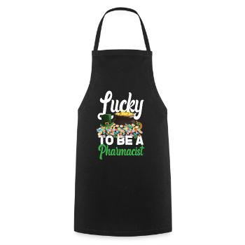 Technicien en pharmacie - Tablier de cuisine - noir - Devant - AI Model Male 185 dark (185cm)