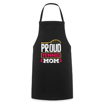 Proud Tennis Mom Tennis Player - Cooking Apron - black - Front - AI Model Male 185 dark (185cm)
