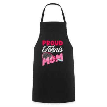 Proud Tennis Mom For Tennis Players - Cooking Apron - black - Front - AI Model Male 185 dark (185cm)