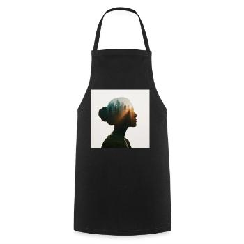 Forest Soul - Cooking Apron - black - Front - AI Model Male 185 dark (185cm)