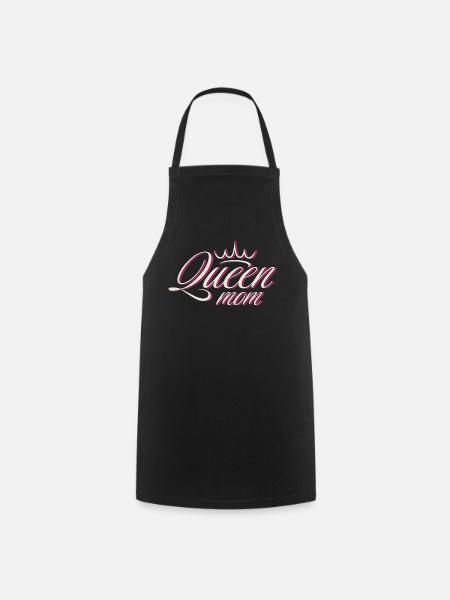 Krone Queen Mama T-Shirt Design - Kochschürze - Schwarz