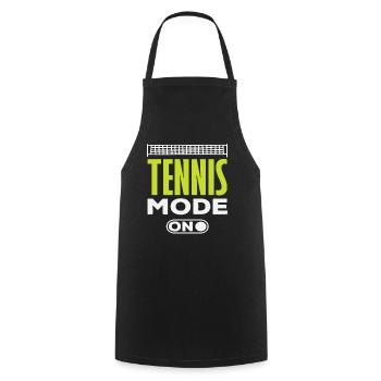 Mode joueur de tennis activé pour les fans de tennis - Tablier de cuisine - noir - Devant - AI Model Male 185 dark (185cm)