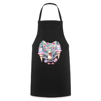 Seagull North Sea Baltic Sea Holiday Children Cream - Cooking Apron - black - Front - AI Model Male 185 dark (185cm)