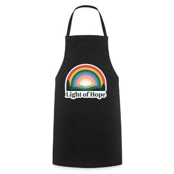 Hopeful Rainbow Sunrise Design - Cooking Apron - black - Front - AI Model Male 185 dark (185cm)