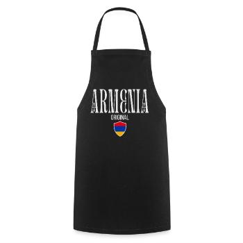 Originaire d’Arménie, né en Arménie - Tablier de cuisine - noir - Devant - AI Model Male 185 dark (185cm)