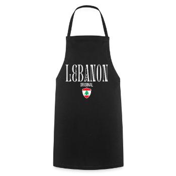 Originally from Lebanon, born in Lebanon - Cooking Apron - black - Front - AI Model Male 185 dark (185cm)
