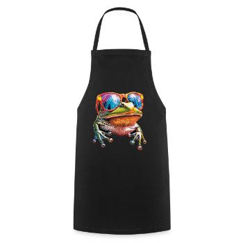 Grenouille Petit Crapaud Grenouille Grenouille Prince Grenouilles - Tablier de cuisine - noir - Devant - AI Model Male 185 dark (185cm)
