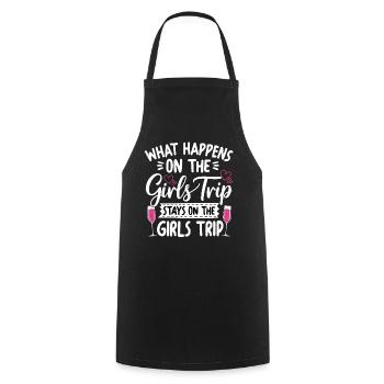 Girls Trip Slogan Design - Kochschürze - Schwarz - Vorne - AI Model Male 185 dark (185cm)
