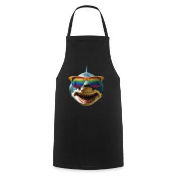 requin requin tigre requin plongeur requins mignons grand requin blanc - Tablier de cuisine - noir - Devant - AI Model Male 185 dark (185cm)