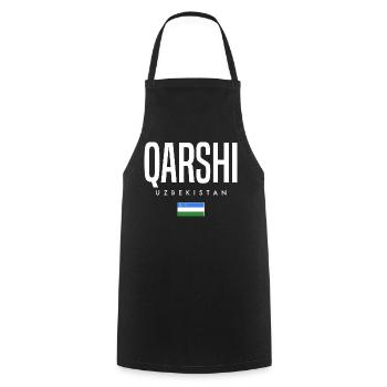 Qarshi Usbekistan - Kochschürze - Schwarz - Vorne - AI Model Male 185 dark (185cm)