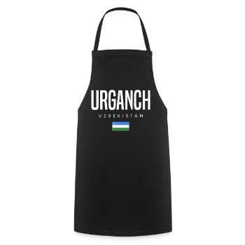 Urganch Usbekistan - Kochschürze - Schwarz - Vorne - AI Model Male 185 dark (185cm)