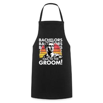 Bachelor Party Men - Cooking Apron - black - Front - AI Model Male 185 dark (185cm)