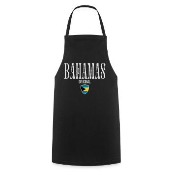 Originally from the Bahamas, born in the Bahamas - Cooking Apron - black - Front - AI Model Male 185 dark (185cm)