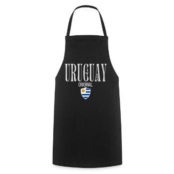 Originaire d’Uruguay, né en Uruguay - Tablier de cuisine - noir - Devant - AI Model Male 185 dark (185cm)