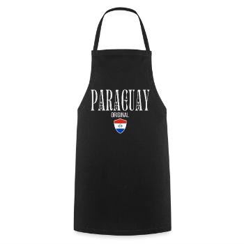 Originally from Paraguay, born in Paraguay - Cooking Apron - black - Front - AI Model Male 185 dark (185cm)