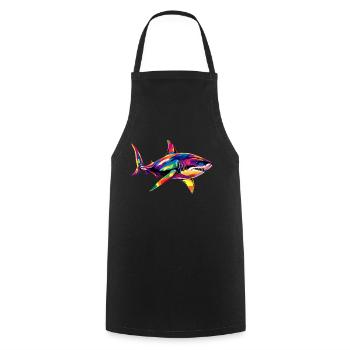 requin requin tigre requin plongeur requins mignons grand requin blanc - Tablier de cuisine - noir - Devant - AI Model Male 185 dark (185cm)