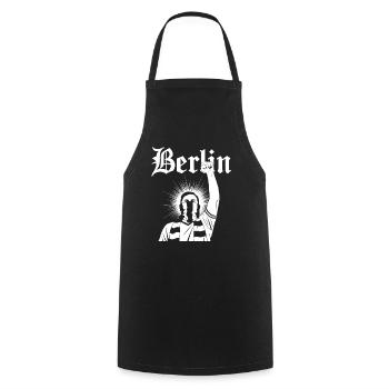 Berlin Resurrection Graphic Art - Cooking Apron - black - Front - AI Model Male 185 dark (185cm)