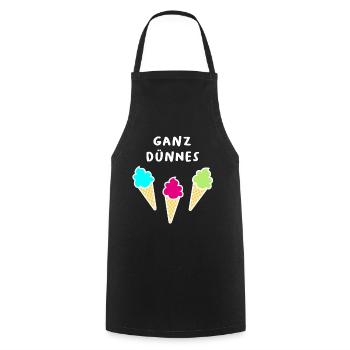 Ganz dünnes Eis coole Quotes Bürohumor Eiscreme - Kochschürze - Schwarz - Vorne - AI Model Male 185 dark (185cm)