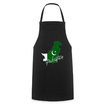 Map of Pakistan, flag of Pakistan - Cooking Apron - black - Front - AI Model Male 185 dark (185cm)