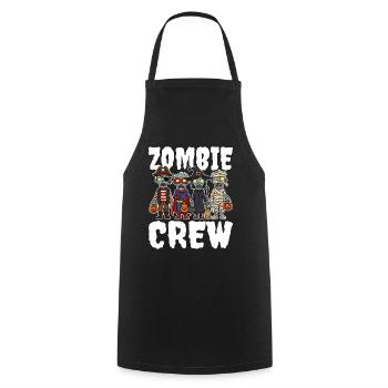 ZOMBIE CREW - ZOMBIE HALLOWEEN - Cooking Apron - black - Front - AI Model Male 185 dark (185cm)