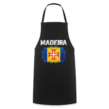 Madeira Flag Spirit Design - Cooking Apron - black - Front - AI Model Male 185 dark (185cm)