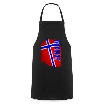 Norwegische Flagge, Vintage-Grunge - Kochschürze - Schwarz - Vorne - AI Model Male 185 dark (185cm)