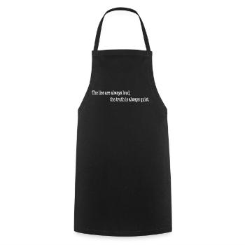 Les mensonges sont toujours bruyants, la vérité est silencieuse - Tablier de cuisine - noir - Devant - AI Model Male 185 dark (185cm)