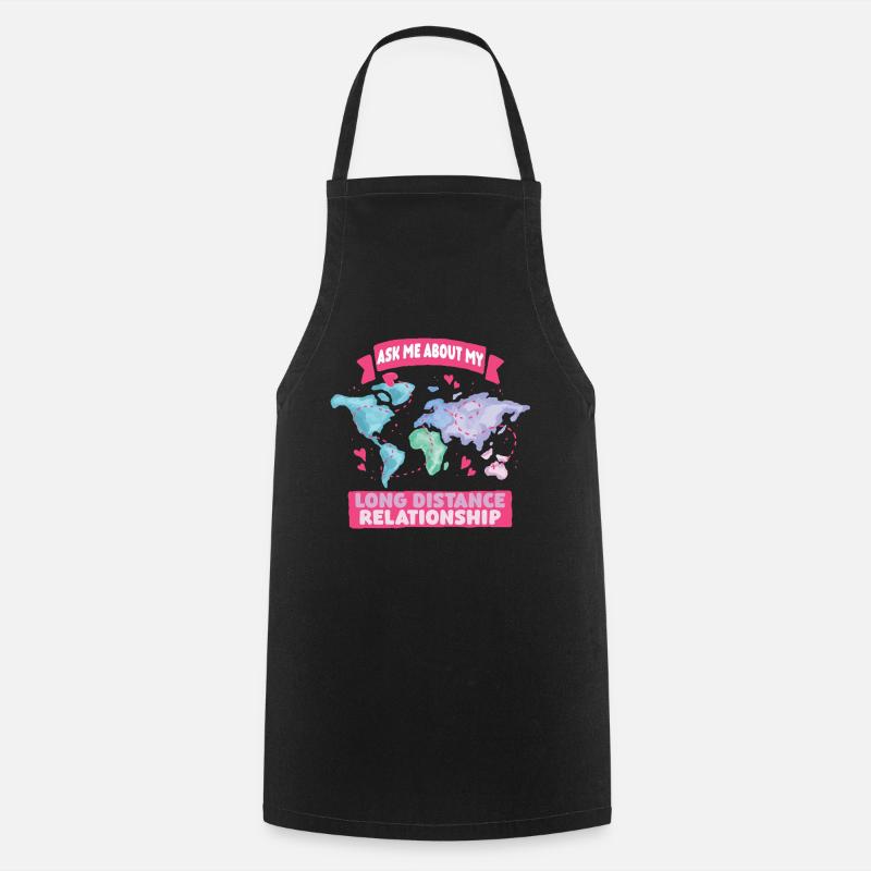 Long-distance relationship - Cooking Apron - black
