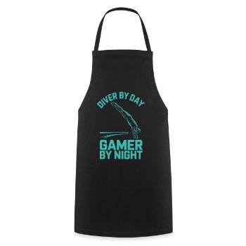 Diving diving board - Cooking Apron - black - Front - AI Model Male 185 dark (185cm)
