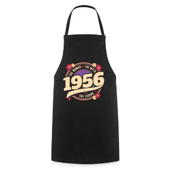 1956 Legend 70 Years Birthday Woman - Cooking Apron - black - Front - AI Model Male 185 dark (185cm)