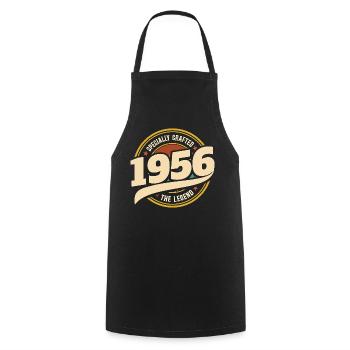 1956 Légende 70 Ans Anniversaire Homme - Tablier de cuisine - noir - Devant - AI Model Male 185 dark (185cm)