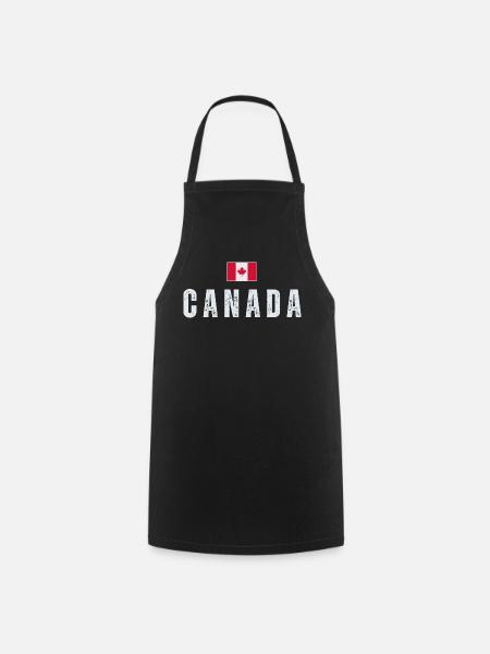 Canadian flag, Canadian patriot - Cooking Apron - black