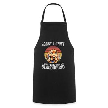 Bloodhound Humour T-shirt graphique - Tablier de cuisine - noir - Devant - AI Model Male 185 dark (185cm)