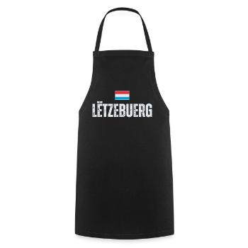 Flag of Luxembourg, Luxembourg patriot - Cooking Apron - black - Front - AI Model Male 185 dark (185cm)