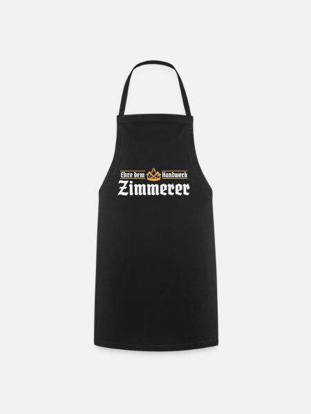 Zimmerer Handwerk Zimmermann Zunftzeichen - Kochschürze - Schwarz