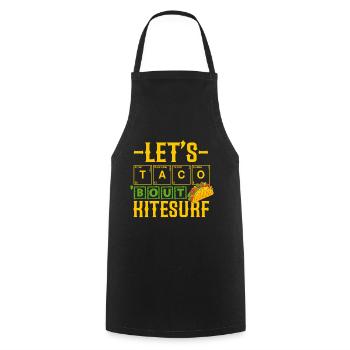 Let's Taco' Bout Kitesurfen Humor Kite und Tacos - Kochschürze - Schwarz - Vorne - AI Model Male 185 dark (185cm)