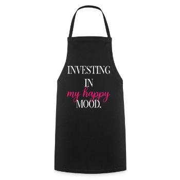 Investing In My Happy Mood Self Care Fun	 - Cooking Apron - black - Front - AI Model Male 185 dark (185cm)