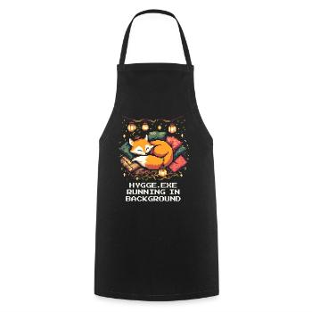 Hygge.exe is running in the background - Cooking Apron - black - Front - AI Model Male 185 dark (185cm)